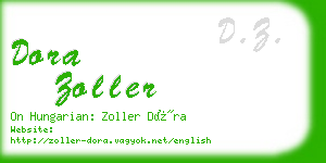 dora zoller business card